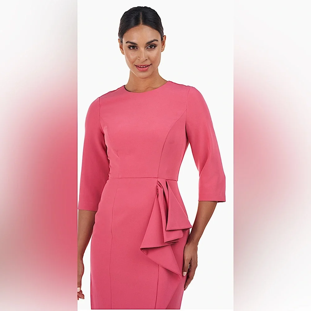 Kay Unger NWT Desert Rose 3/4 Sleeve Loretta Dress **Size 8** 🌸🌸 - Picture 4 of 10